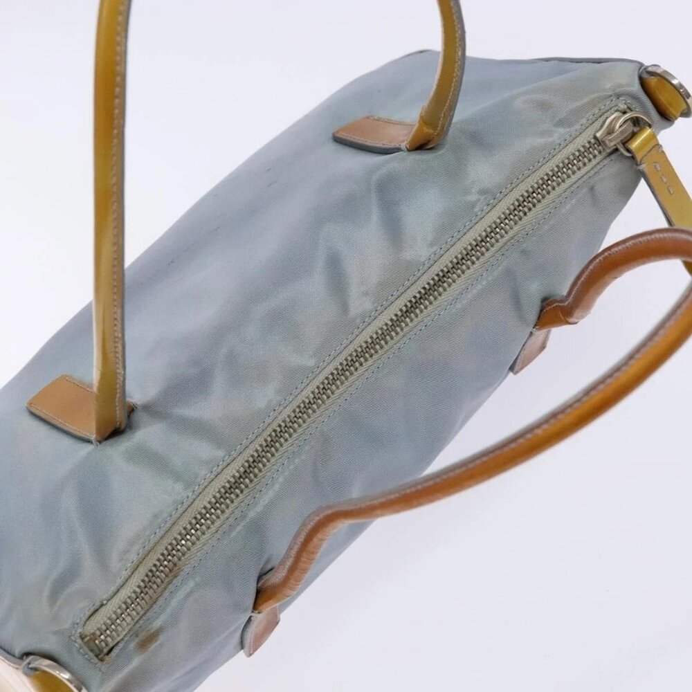 PRADA Hand Bag Nylon Light Blue Auth - Picture 4 of 16